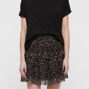 All saints ditsy floral mini skirt